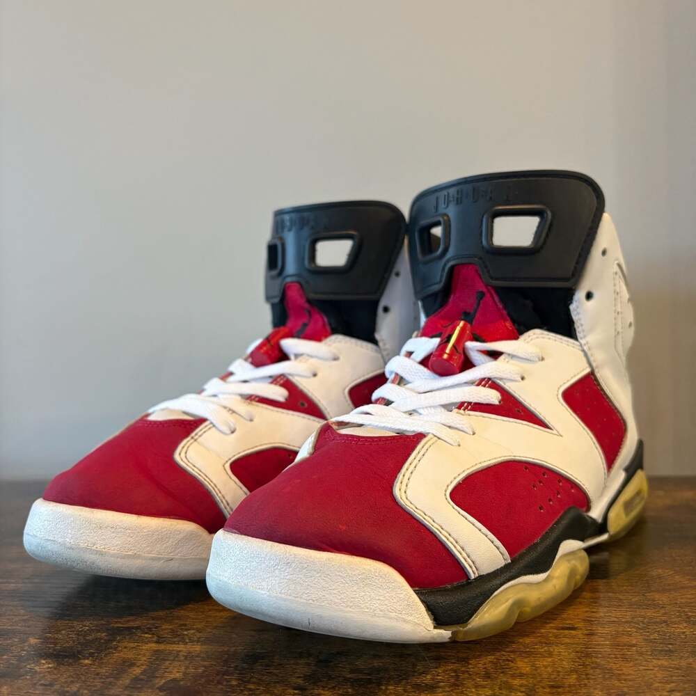 Air Jordan 6 Carmine 2008 Size 7Y / Women’s 8.5 Red White 322720-161